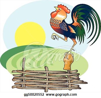 Singing Rooster And Morning Sun Vector C-Singing Rooster And Morning Sun Vector Clipart Gg58820552 Gograph-18