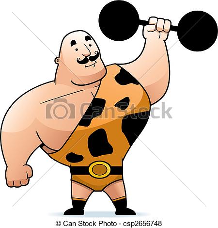 Strongman - A Cartoon Strongman With A D-Strongman - A cartoon strongman with a dumbbell.-17