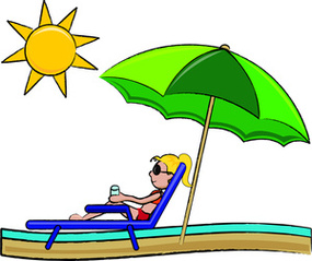 Summer Vacation Clipart Image Stick Girl-Summer Vacation Clipart Image Stick Girl In A Lounger At The Beach-8