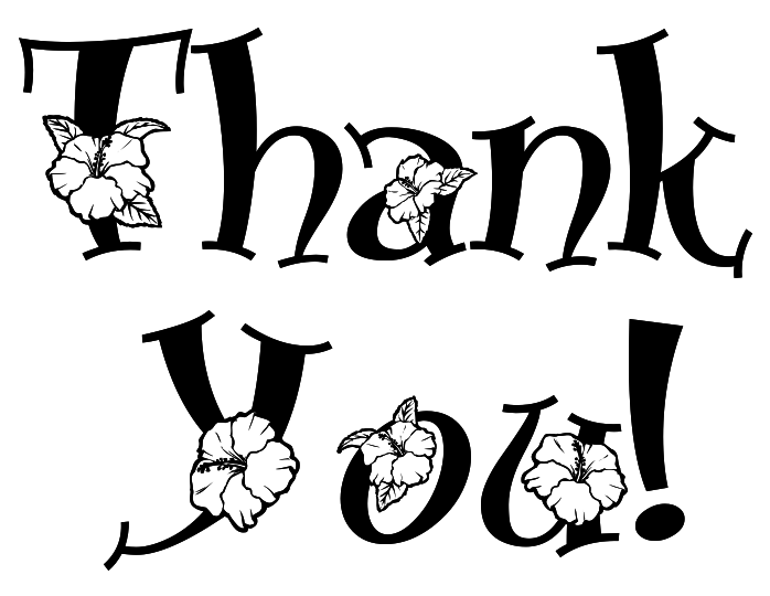 Thank You Note Floral Bw .-Thank you note floral bw .-18