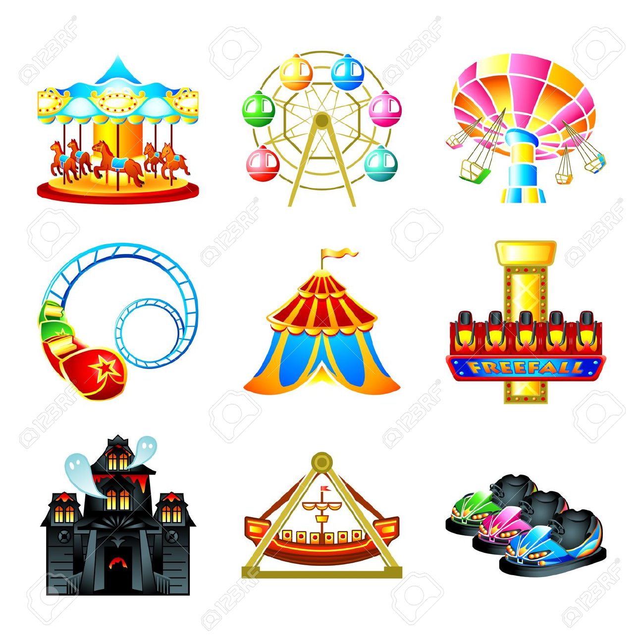 Theme Park Rides Clipart-Theme Park Rides Clipart-16