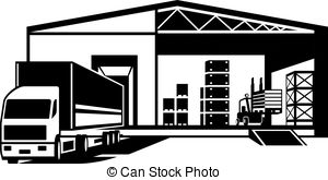 ... Truck Loaded Goods In Warehouse - Ve-... Truck loaded goods in warehouse - vector illustration-7