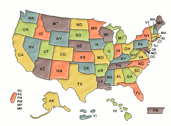 Us Map United States Clip Art At Vector -Us map united states clip art at vector image - FamClipart-11