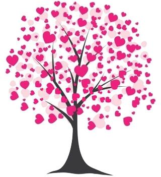 Valentines Clip Art | Free Valentineu002-valentines clip art | Free Valentineu0026#39;s Day Clipart of a tree blooming with pink hearts.-11