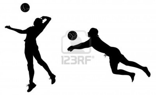 Volleyball Player Clipart Black And Whit-volleyball player clipart black and white-4