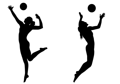 Volleyball Player Hitting .-Volleyball Player Hitting .-14