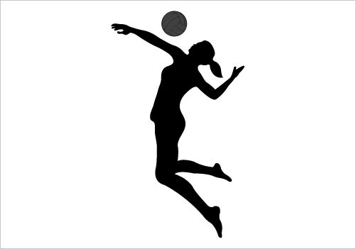 Volleyball Silhouette .-Volleyball Silhouette .-18