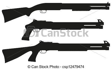 Weapons Silhouette Collection - Firearms-Weapons Silhouette Collection - Firearms Vector Clip Artby Snap2Art12/2,120; shotgun black silhouette vector illustration isolated on... ...-16