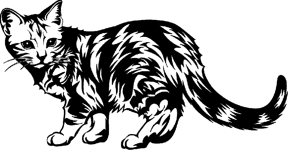 White 3 Cat Clipart Black .-white 3 Cat clipart black .-19