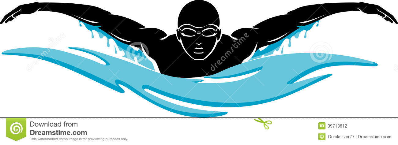 White Swimmer Logo Clip Art. Butterfly S-White Swimmer Logo Clip Art. Butterfly Swim Stock .-18