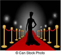 ... Woman Posing Red Carpet Vector - Vec-... Woman Posing Red Carpet Vector - Vector illustration of a.-16