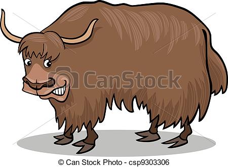 ... Yak Bull - Cartoon Illustration Of A-... Yak bull - cartoon illustration of asian yak bull-6